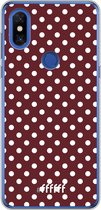 Xiaomi Mi Mix 3 Hoesje Transparant TPU Case - Burgundy Dots #ffffff