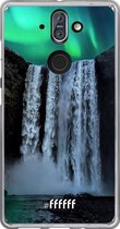 Nokia 8 Sirocco Hoesje Transparant TPU Case - Waterfall Polar Lights #ffffff