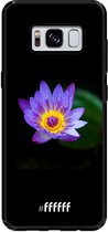 Samsung Galaxy S8 Hoesje TPU Case - Purple flower in the dark #ffffff