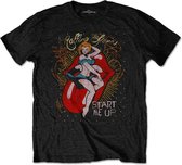 The Rolling Stones - Start Me Up Heren T-shirt - M - Zwart