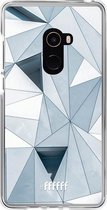 Xiaomi Mi Mix 2 Hoesje Transparant TPU Case - Mirrored Polygon #ffffff