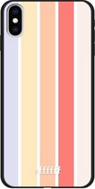 iPhone Xs Max Hoesje TPU Case - Vertical Pastel Party #ffffff