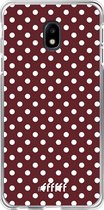 Samsung Galaxy J3 (2017) Hoesje Transparant TPU Case - Burgundy Dots #ffffff