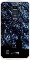 LG K10 (2016) Hoesje Transparant TPU Case - Starry Circles #ffffff