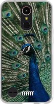 LG K10 (2017) Hoesje Transparant TPU Case - Peacock #ffffff
