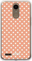 LG K10 (2018) Hoesje Transparant TPU Case - Peachy Dots #ffffff