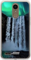 LG K10 (2018) Hoesje Transparant TPU Case - Waterfall Polar Lights #ffffff