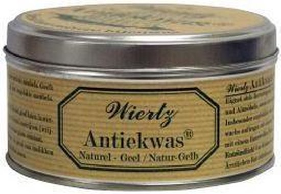 Wiertz Antiekwas Naturel/geel 250 gr - boenwas van zuivere bijenwas, meubelonderhoudsmiddel - Wiertz