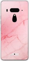 HTC U12+ Hoesje Transparant TPU Case - Coral Marble #ffffff