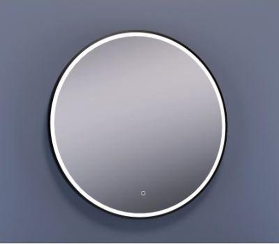 Bruynzeel ronde spiegel 80 cm met LED-verlichting, zwart | bol.com