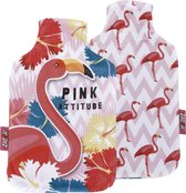 Arditex Warmtekruiken Flamingo 2 Liter Polyester Roze