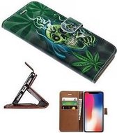 iPhone X Hoesje Wallet Case Cannabis