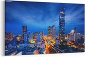 Schilderij - Nacht uitzicht op de stad Bangkok — 90x60 cm