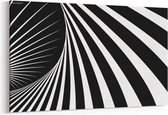 Schilderij - Abstract art , zwart-wit — 90x60 cm