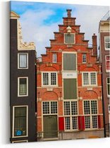 Schilderij - Traditionele huizen, Amsterdam — 70x100 cm