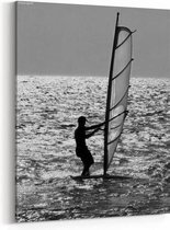 Schilderij - Windsurfer training — 70x100 cm