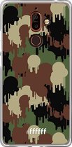 Nokia 7 Plus Hoesje Transparant TPU Case - Graffiti Camouflage #ffffff