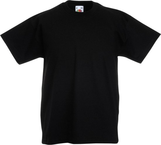 Fruit Of The Loom Originele T-shirt met korte mouwen voor kinderen / tieners (Zwart)