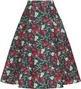 Collectif Silvia Pomegranata 50's Swing Rok Teal