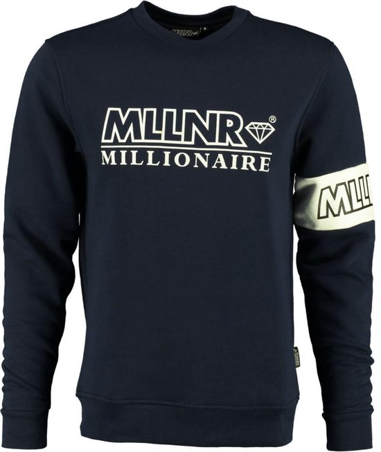 Mllnr millionaire donkerblauwe sweater - Maat M | bol.com