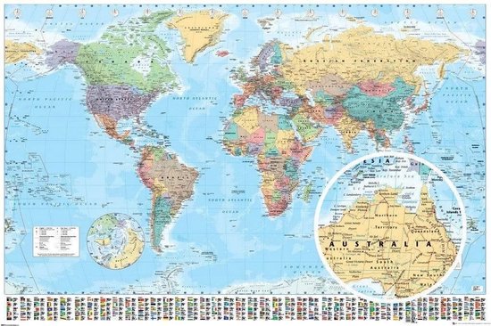 Images Of World Map Gbeye World Map 2017 Poster - 91,5X61Cm | Bol.com