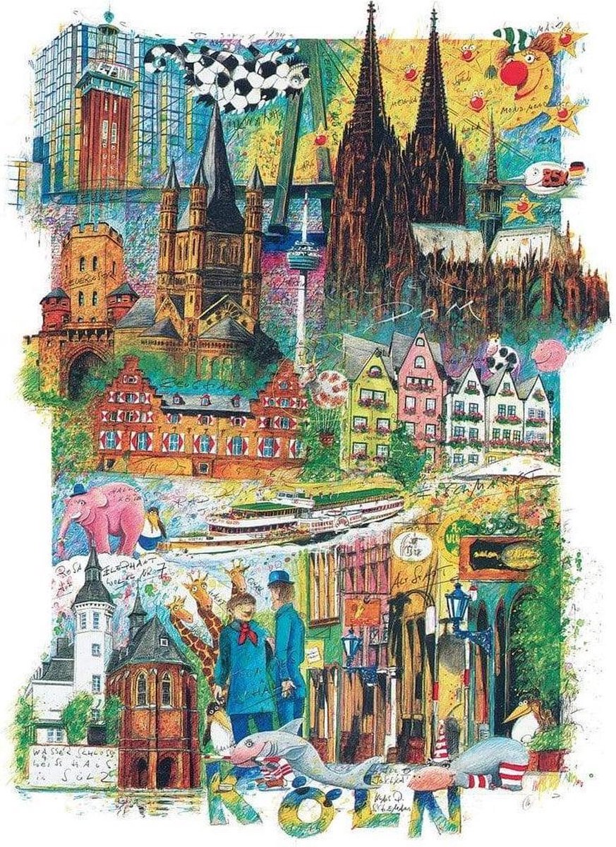 PGM Kunstdruk Klaus D, Schiemann - Köln 60x80cm Divers