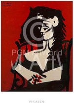 Pablo Picasso - Jacqueline a Mantil Kunstdruk 40x50cm