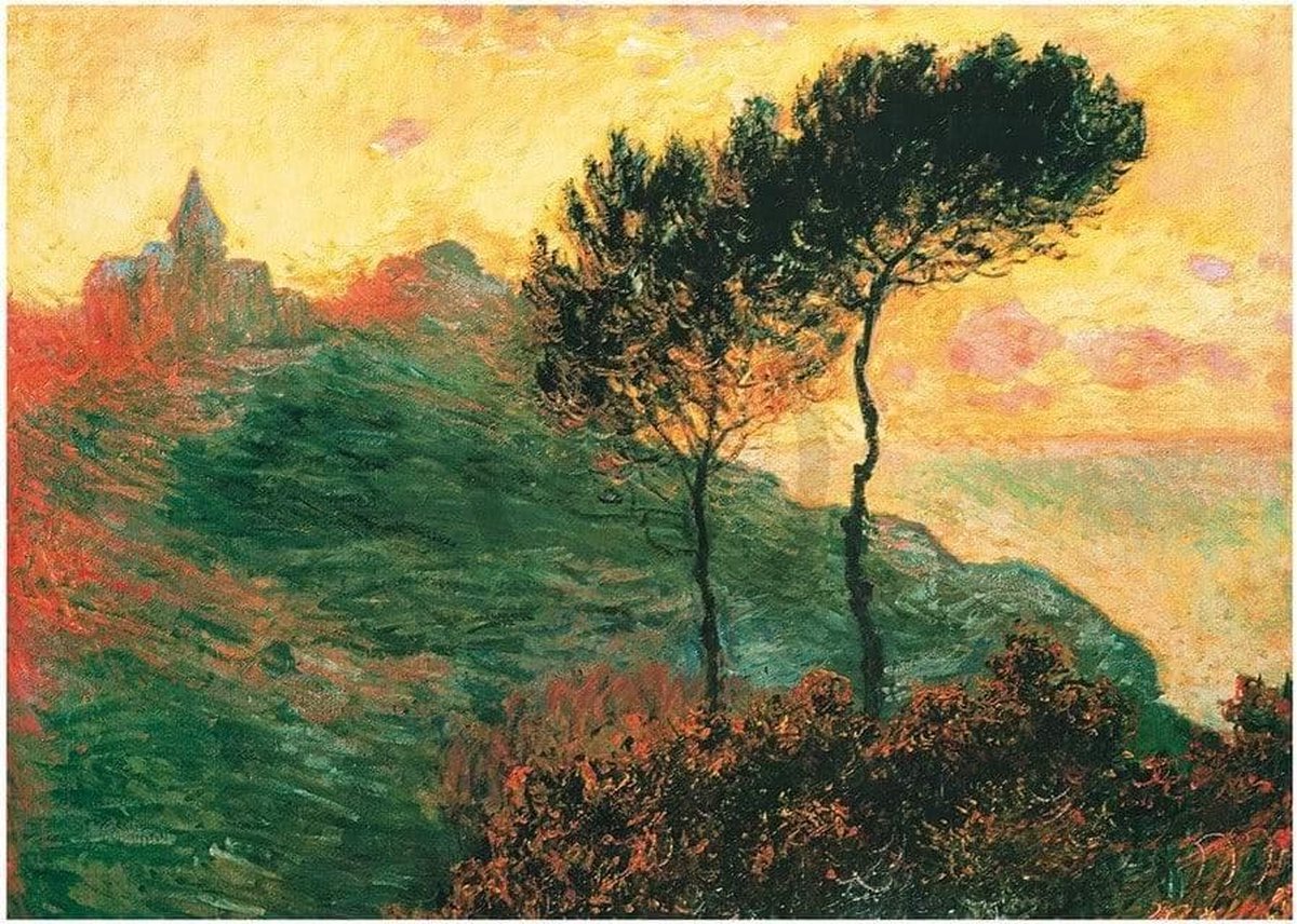 PGM Kunstdruk Claude Monet - The Church at Varengeville 80x60cm Divers
