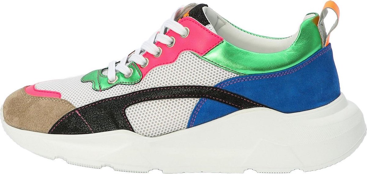 Kunoka Izzi random Sneakers Dames maat 37 Wit Zwart Blauw Groen Roze -  Schoenen.nl