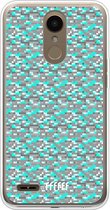 LG K10 (2018) Hoesje Transparant TPU Case - Minecraft - Diamonds! #ffffff