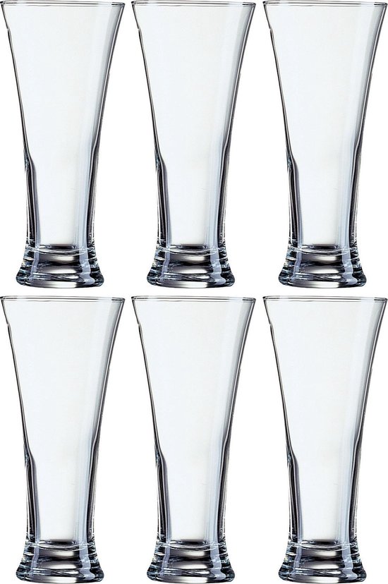 18x Stuks pilsner bierglazen voor witbier/rosebier 330 ml - Bierglazen - Pilsnerglas