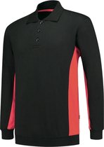 Tricorp 302003 Polosweater Bicolor Zwart/Rood maat L