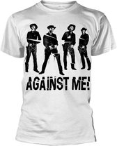 Against Me! Heren Tshirt -XL- Western Wit