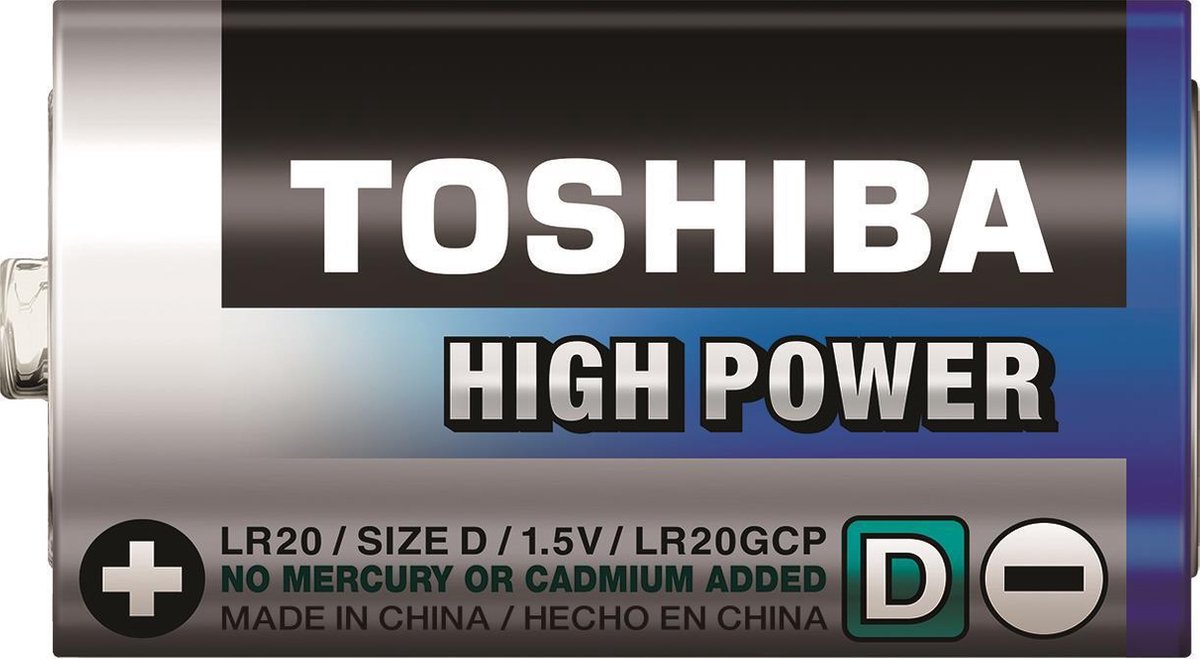 Toshiba LR20GCP BP-2CN - Alkaline batterij - High Power D - Blister 2 stuks