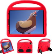 Case2go - Tablethoes geschikt voor iPad Air 10.9 2020/2022 - Schokbestendige case met handvat - Sparrow Kids Cover - Rood
