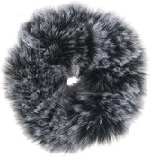 Dielay - Fluffy Scrunchie - Haarelastiek - Grijs Gevlekt