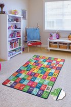 Nerge.be | Vloerkleed Kinderkamer | Numbers | Educatieve speelmat Slaapkamer Speelkamer woonkamer Leren rekenen 100 cm X 160 cm (39,37 "X 63") Beste kindertapijten voor speeltijd -