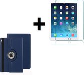 Geschikt voor iPad 2020 hoesje + iPad 2020 Screenprotector - 10.2 inch - Tablet Cover Case Blauw + Screenprotector