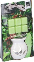 Active Air Geurbrander Met -blokjes Sandalwood Keramiek Groen