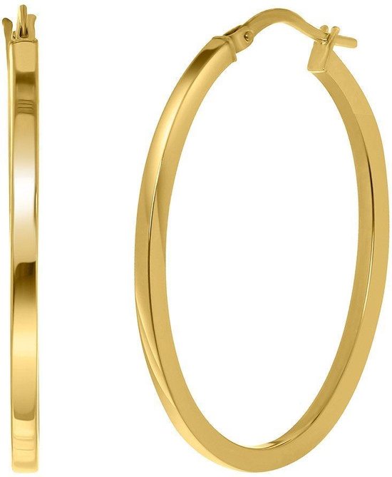 Lucardi - Boucles d'oreilles 9 carats ovales