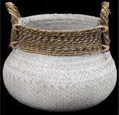 Basket Bamboo White XXL - (D)58 x (H)40 cm