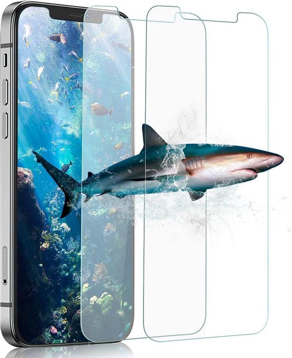 2x Screenprotector Geschikt voor: iPhone 12 Screen Protector [2-Pack] Tempered Glas Screenprotector