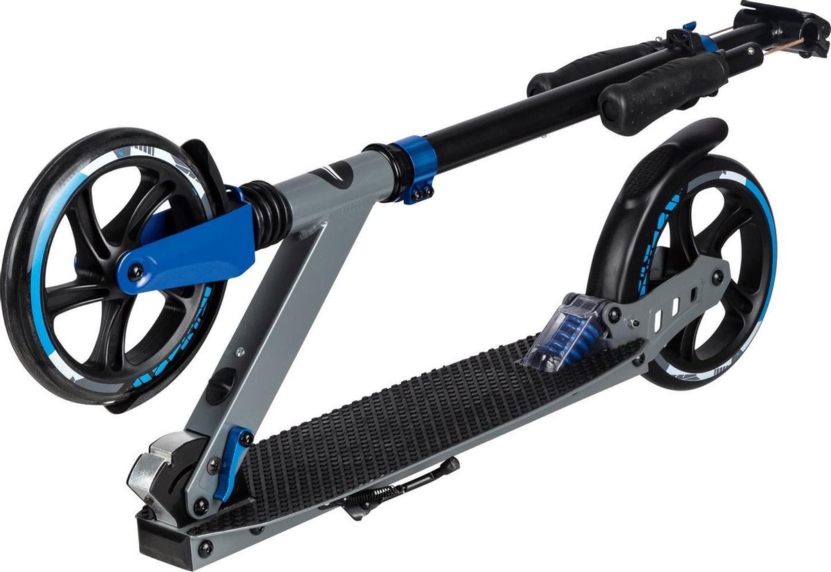 Blackwheels Roller Zoom, Scooter für Erwachsene, Räder 200 mm PU, klappbar Cityroller mit TPR-Griffen, rutschfeste Oberfläche, Tretroller bis 100 kg, einstellbare Lenkradhöhe, Weiß
