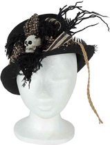 Halloween hoed doodskop - 29X24XH12CM - Cosy & Trendy - Prachtige Halloween hoed