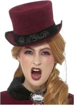 Victoriaanse vampier hoed voor vrouwen - Verkleedhoofddeksel