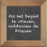 Sagesse sur la tuile du tableau sur la météo avec sort: quand il commence à geler, les Frisons dégèlent