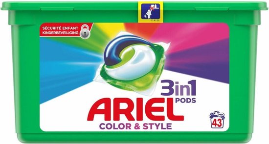 Ariel 3in1 Pods Kleur & Stijl - Wasmiddelcapsules - 129 Wasbeurten