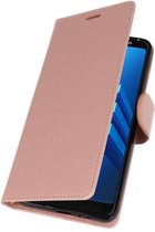 Wicked Narwal | Wallet Cases Hoesje voor Samsung Galaxy A8 Plus (2018) Roze