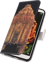 Wicked Narwal | Temple 2 bookstyle / book case/ wallet case Hoesje voor Huawei Y6 2018