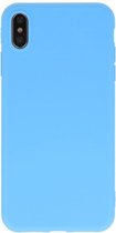 Wicked Narwal | Premium Color TPU Hoesje voor iPhone Xs Max Licht Blauw
